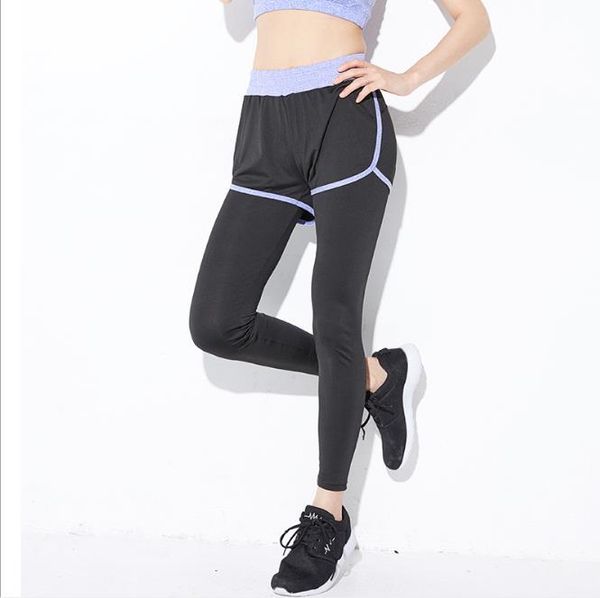 

yoga fitness pants female sports pants holiday two slim running yoga pants in spring and summer, White;black