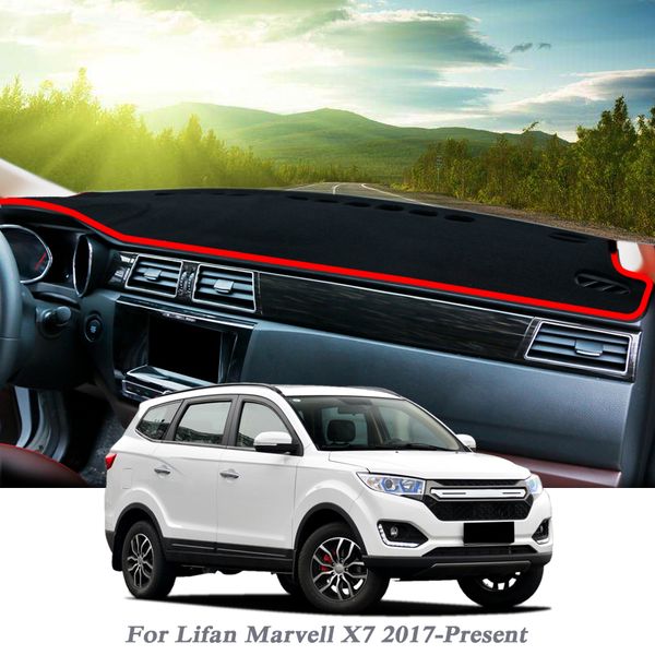 

car styling dashboard avoid light pad instrument platform cover mat rose for lifan marvell x7 2017-present lhd&rhd anti-dust
