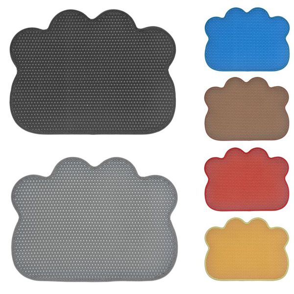 

bear waterproof cat litter mat double layer trapping pet cat litter mat kitten toilet mats feeding non-slip floor pad