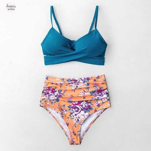 

синий wrap и бикини цветочной высокая талия наборы женщина sexy push up два кусочек купальники 2019 девочка полиэстер купальников, White;black