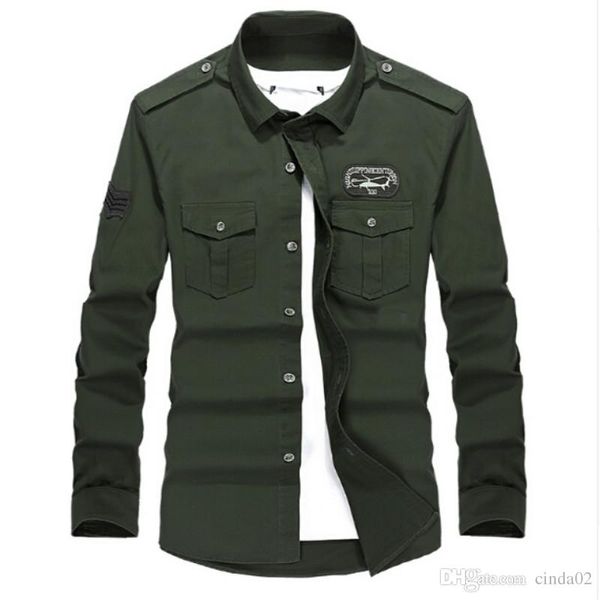 Taglie forti M-4XL camicia estiva da uomo di alta qualità stile uniforme casual camicia a maniche lunghe per il tempo libero camicia a maniche lunghe