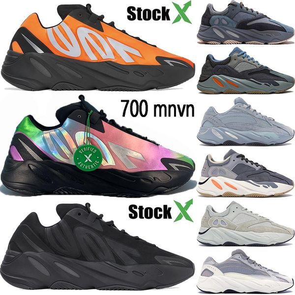 

700 runner kanye orange phosphor bone mens women carbon teal blue static sports inertia vanta running shoes stylist sneakers, White;red