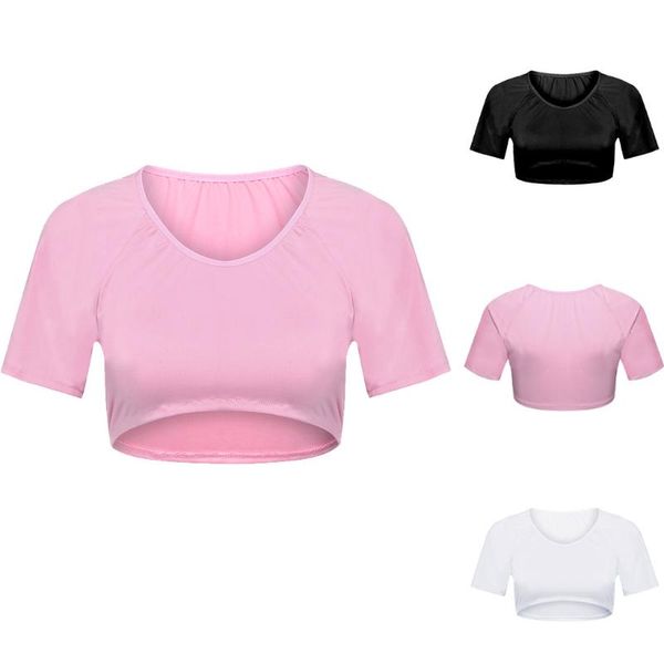 

women's t-shirt women mesh crop see-through short sleeve sheer 2021 summer clothes slim breathable fn60, White