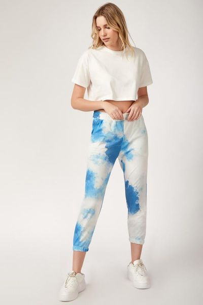 

happiness ist. women's gradient color knit sweatpants nj00030, Black;blue