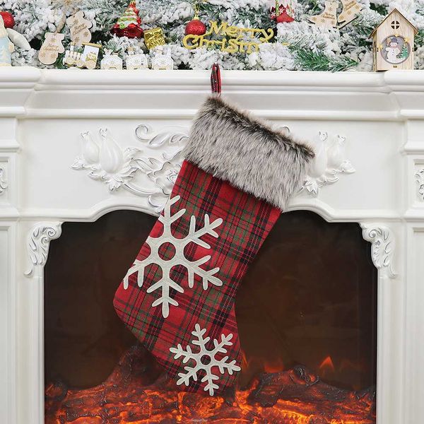 

new style christmas stockings gift bag decorations socks gifts traditional father christmas santa stockings sack fillers gift