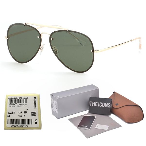 

High quality gradient Rimless sunglasses men women sun glasses eyewear Oculos De Sol with Retail box and label