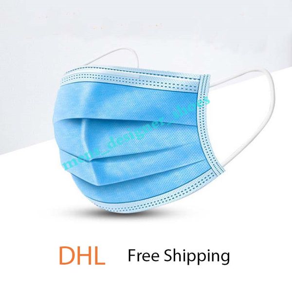 

dhl 50pcs 3-layer disposable anti-fog masks breathable protect your family health proof spray respirator filtration dust shopping