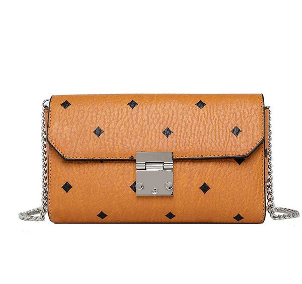 

2020 designer luxury handbags mletter print women messenger bag chain bag crossbody pu leather purse clutch with box
