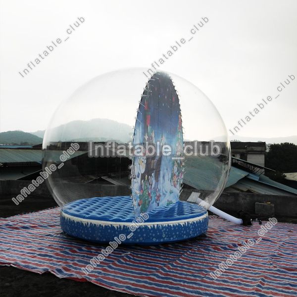 

pump inflatable snow globe 2m dia inflatable human snow for christams decoration clear inflatable p booth cheap