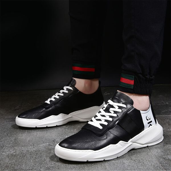 

2019 new british style genuine leather shoes men dress shoes leather men casual formal fashion black