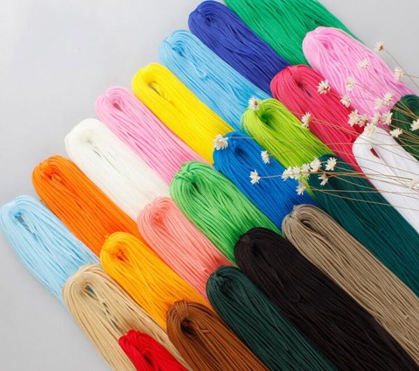 prazer diy Knitting Crochet fio de 1,5 milímetro MultiColor frisado pulseira de corda trançada Hat boneca Saco sapatos Cup fronha