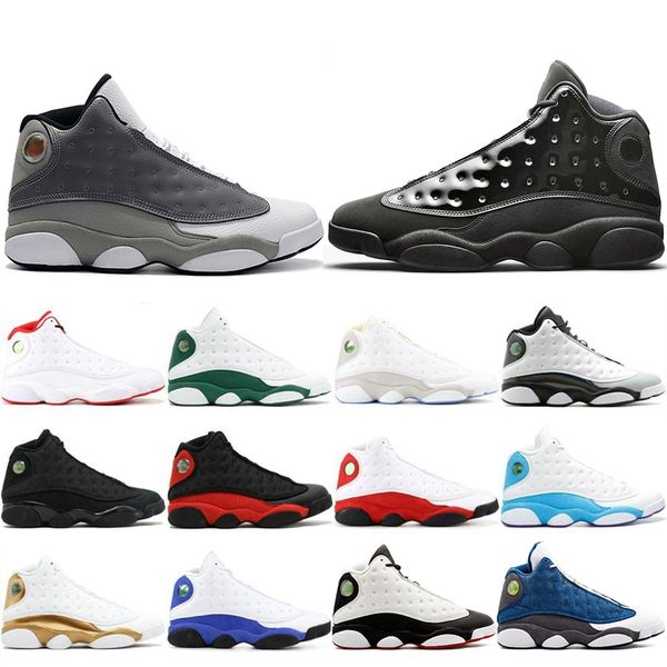 

New Arrival 13 13s Cap And Gown Basketball Shoes Atmosphere Grey For Men Phantom Flint DMP Chicago Black Cat Mens Trainers Sneakers 8-13