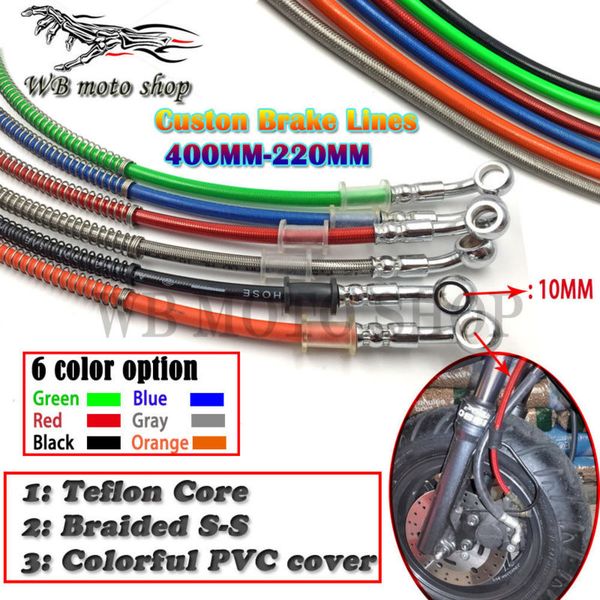 

400mm-2200mm brake hose cable hydroline forfluid for trial dirt pitbike bike motorcycle crf yz wr exc 230 250 300 400 426 450 f