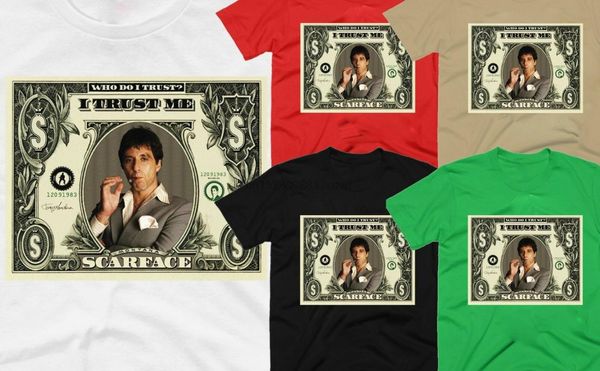 

scarface movie 100 cotton mens t shirt e0697 crew neck tee, White;black