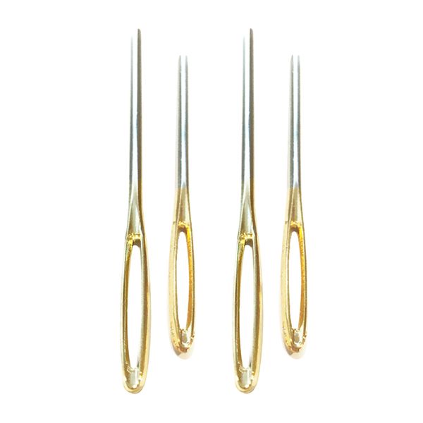 

4pcs large eye blunt needles wool thick knitter yarn, Black