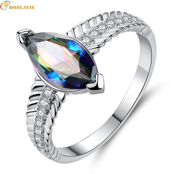 

crystal girl rings new colorful zircon stones ring for women wide dazzling wedding jewelry accessories gift, Silver