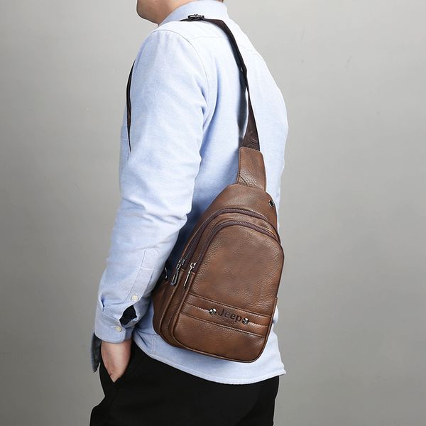 

chest bag casual men's chest bag single shoulder messenger usb waist men's