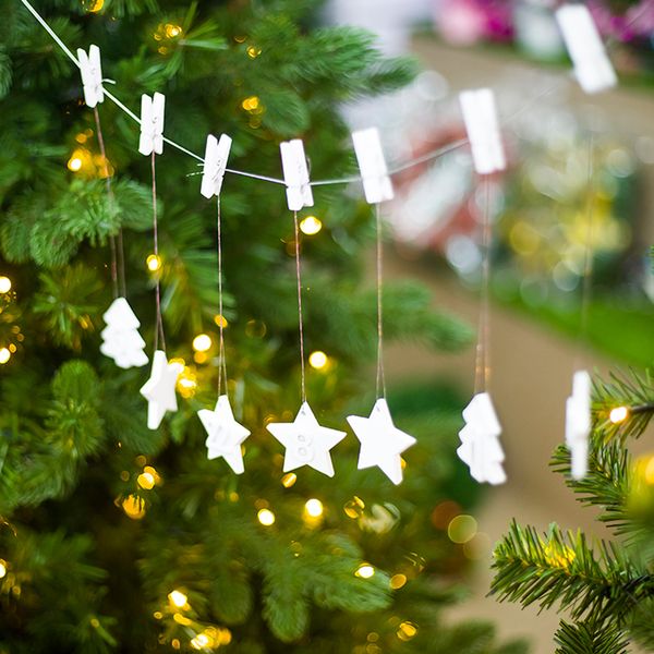

24pcs hanging tree christmas wooden diy lightweight calendar