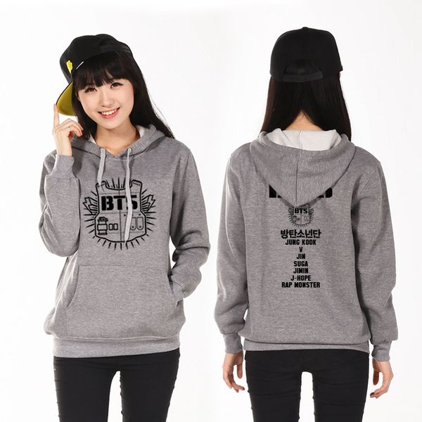 

k-pop sweatshirt clothes t-shirt women sportswear bangtan boys album bts poster seventeen kpop korean hoodie collar stand sudaderas shirt, Black