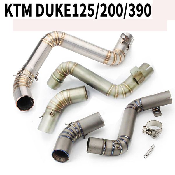 

for duke 125 2011 - 2014 2015 duke 200 2012- 2016 rc 390 2013 - 2016 slip-on motorcycle exhaust escape middle link pipe