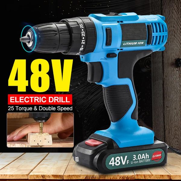

48v electric drill cordless screwdriver lithium battery mini drill cordless screwdriver power tools