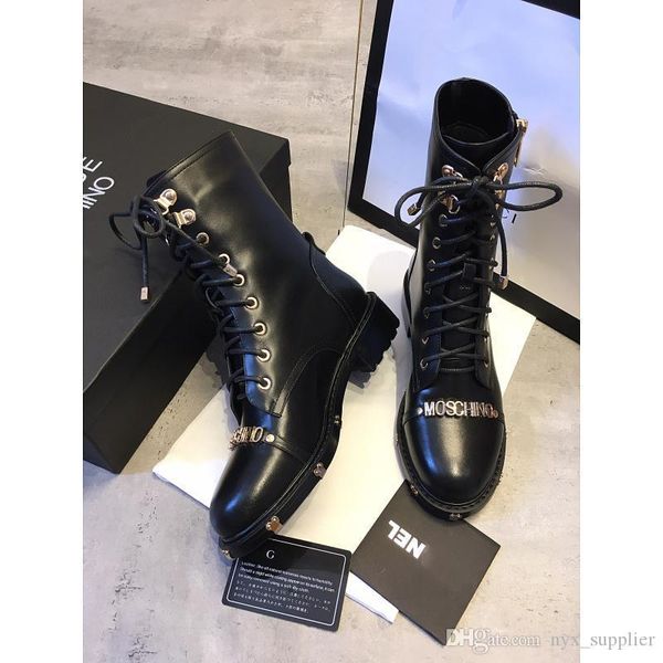 

2019a autumn and winter new warm thick with high-heeled boots and ankle boots temperament bare boots, the original box delivery