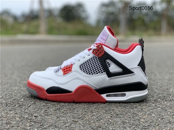 

wholesale new 4 iv fire red men basketball shoes male 4s sports designer sneakers outdoor trainers size 7-13, Black