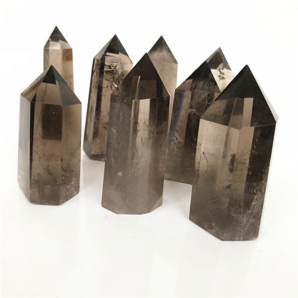 

2020 natural smoky quartz crystal wand smoky yellow quartz crystals point wand reiki healing home decora shengshui crystal