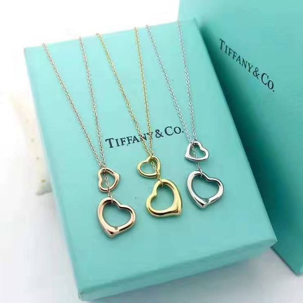 

99designer of the latest fashion brand pure titanium steel 18-karat gold rose necklace suitable for all kinds of places, Golden;silver