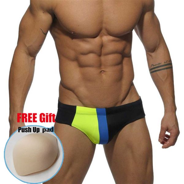 

2018 new swimwear men low waist mens swim briefs waterproof men's swimming trunks beach shorts swimsuit men gay