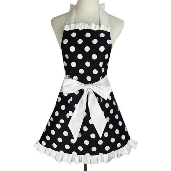 

vintage flirty maid polka dot cooking kitchen apron oil-proof for woman for cafes, bars, unique restaurants, flower shops