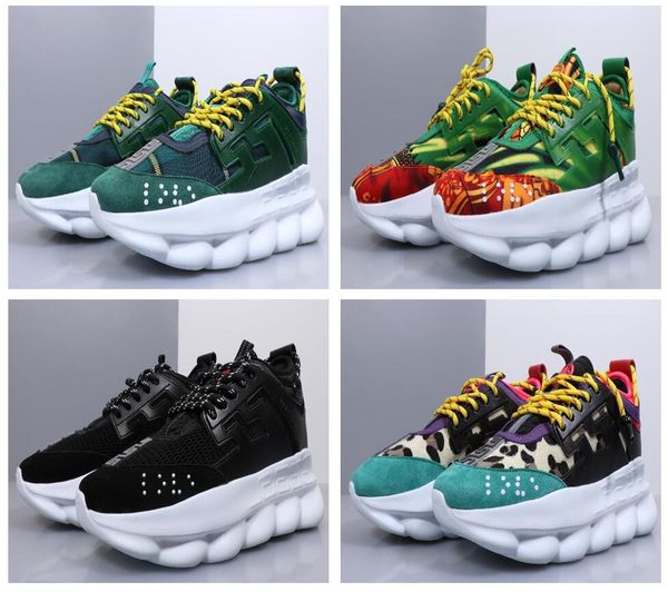 

2018 all color chain reaction sneaker luxury designer sneakers fashion district shoes dhl shipping, Black