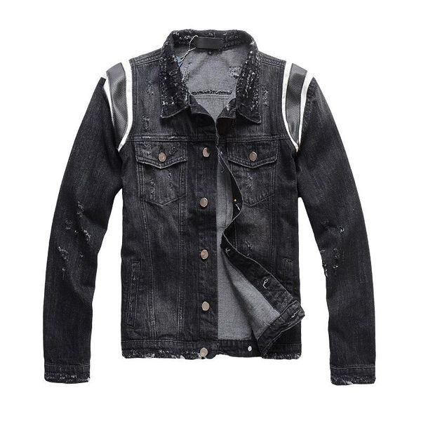 

тавра mens конструктора куртки мужские проблемные hip hop denim jacket mens конструктора известные пальто черный размер m-3xl, Black;brown