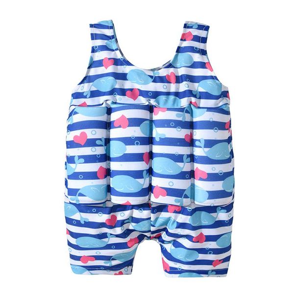 

2-7 years kids children floating foam swimwear floating safety swimsuit anti-drowning swimming pool suit for boys girls infant, White
