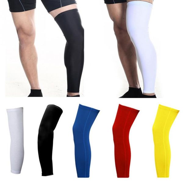 

ports stretchable hose knee gaiter long sleeve basketball leg guard football soccer for bike running sports safety shinguards, Black