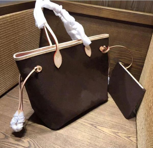 

2 pcs set women shopping bags fashion lady handbag with wallet large capacity women shoulder bag ss 20060903w