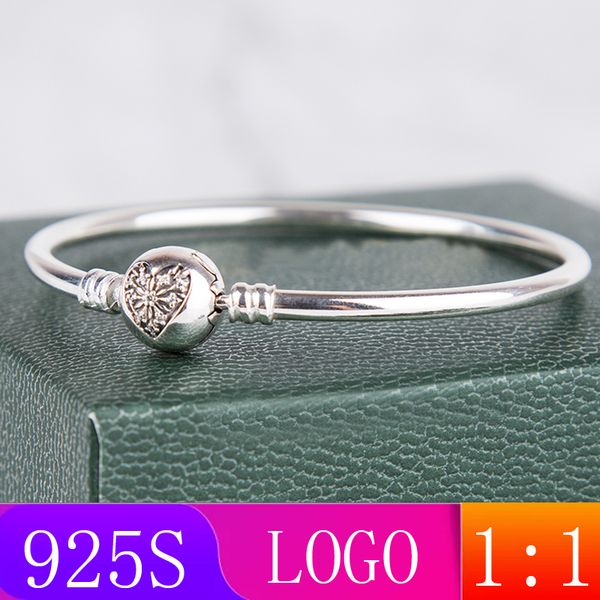 

лмзс [оптовые] s925 sterling silver 2019 winter новые 1: 1 winter сердце браслета повелительница подарки diy оригинальные украшения, Black