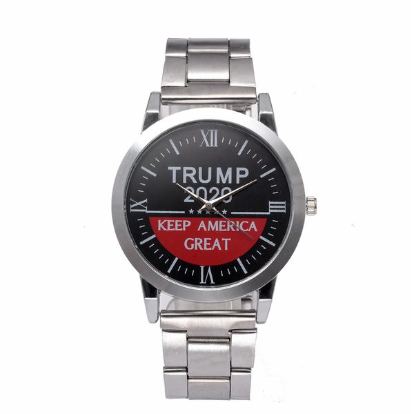 

trump wrist watches 5 styles trump 2020 strap watch retro letter printed men quartz watches ooa7554-5, Slivery;brown