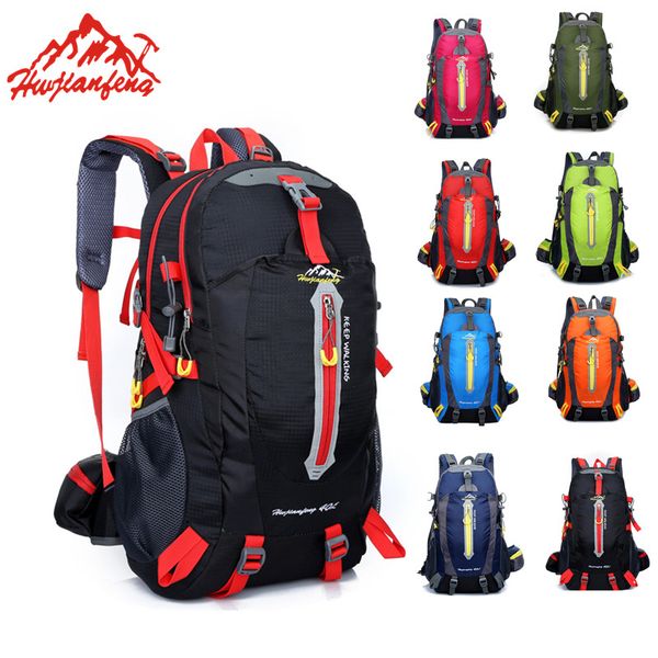 

outdoor bags 40l backpack travel climbing backpacks waterproof rucksack mountaineering bag nylon camping hiking
