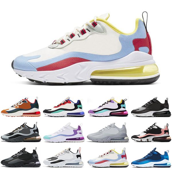 

270 react 270s men women running shoes bauhuas triple black right violet outdoor mens womens trainers sports sneakers runners ing