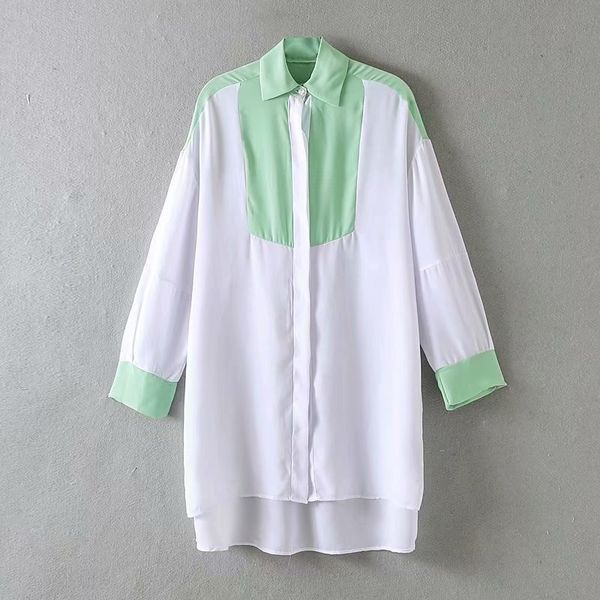 

qujing 45-8060 eastern and western fashion coloured loose shirts, White