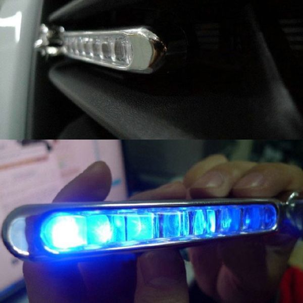 

2 pcs 8-led blue auto car truck motorcycle wind power day fog driving light lamp m8617