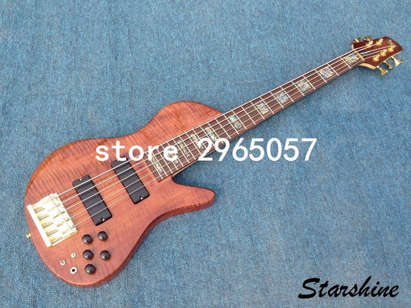 

starshine electric guitar korean factory ash body flamed maple 5 strings