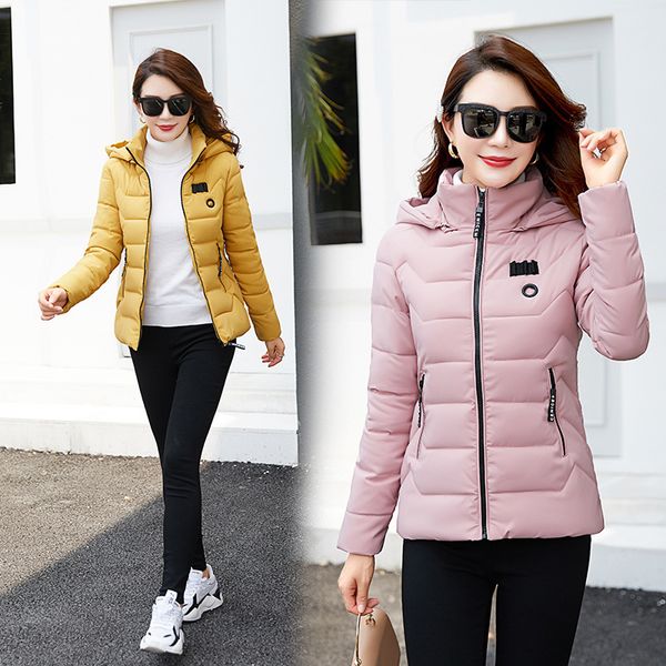 

buy new short style hat donkey jacket densification and warming with cotton waved coat, Black