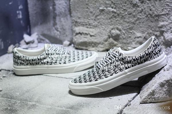 

2019 new red fear of god x sneakers women and mens low cut fog era 97 casual shoes fashion lovers shoes 35-45, Black