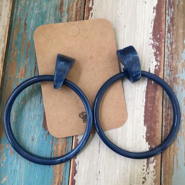 

dark blue earrings vintage new products european and american style turkish style exaggerated distinctive fshion ing, Silver