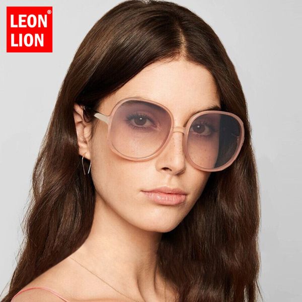 

leonlion round sunglasses women vintage sunglasses women sun glasses for women/men mirror feminino, White;black