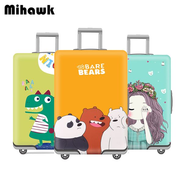 Mihawk Nette Elastische Gepäck Abdeckung Cartoon Trolley Koffer Student Kind Schützen Staub Tasche Für 18-32 Zoll Fall Reise zubehör CJ191219