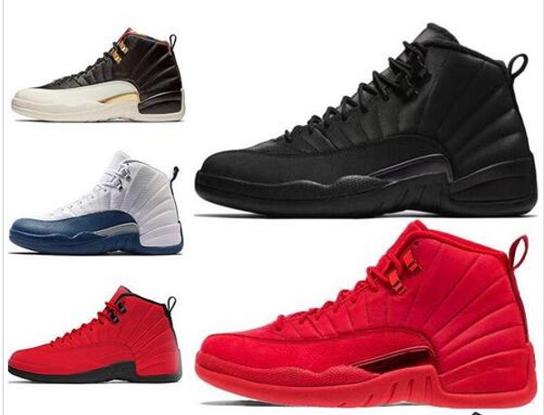 

Mens 12s basketball shoe Winterized WNTR Gym Red CNY 12 white black The Master Flu Game taxi men sports sneakers trainers size 7-13