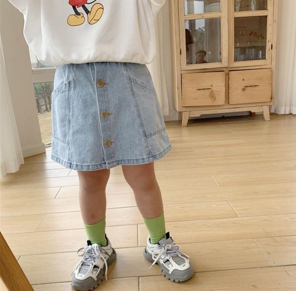 

2020 new girls denim skirt fashion spring girls skirts 2-7t po565